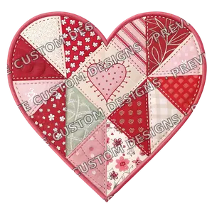 Patchwork Valentines Day Heart