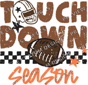 Brushstroke Grunge Football