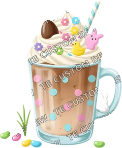 Iced Coffee Easter Clipart