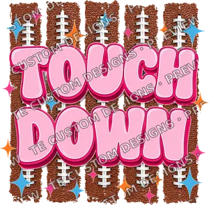Pink Touchdown Football Game Day