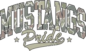 Mustangs Preppy Mascot Camo Pride