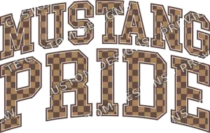 Mustang Pride Team Checkered