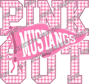 Pink out Mustangs Preppy