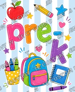 Striped PreK Back To School