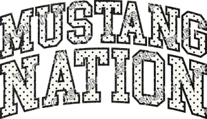 Mustang Nation Polka Dot Varsity