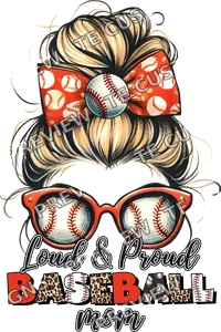 Baseball Mom Leopard Baseball Mom Graphics