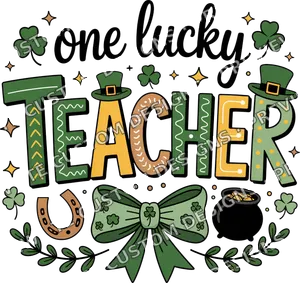Teacher St Patricks PngCoquette Bow