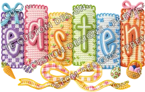 Faux Crochet Preppy Coquette Easter
