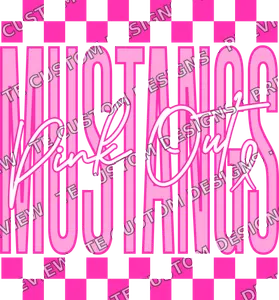 Pink out Mustangs Checkered Pink