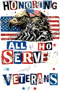 Patriotic Veterans Day Eagle Flag