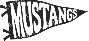 Mustangs Pennant Mascot Pennant