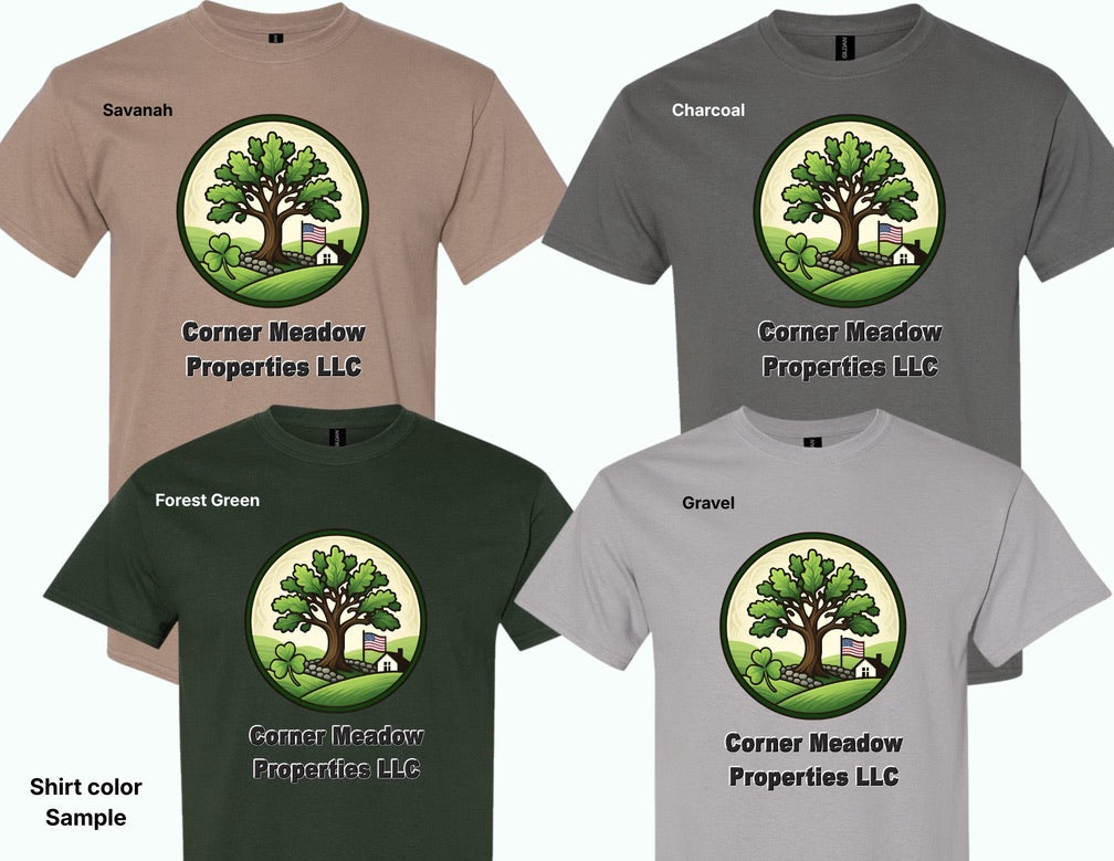 Corner Meadow Properties logo tee